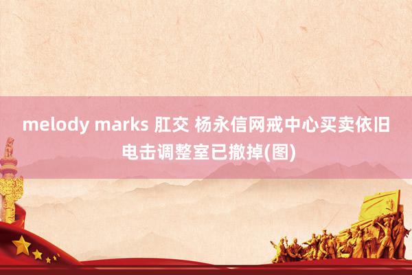 melody marks 肛交 杨永信网戒中心买卖依旧 电击调整室已撤掉(图)