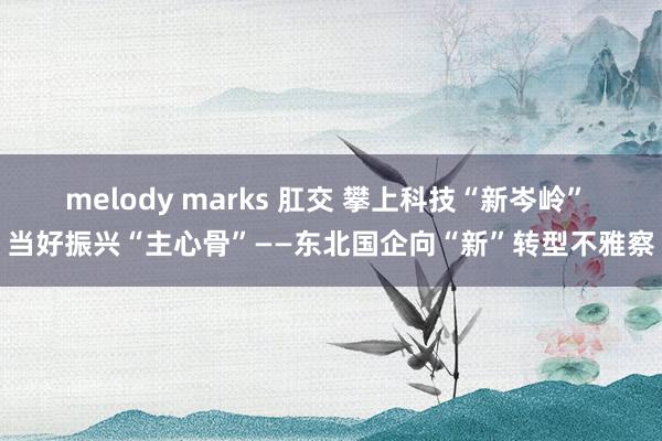 melody marks 肛交 攀上科技“新岑岭” 当好振兴“主心骨”——东北国企向“新”转型不雅察